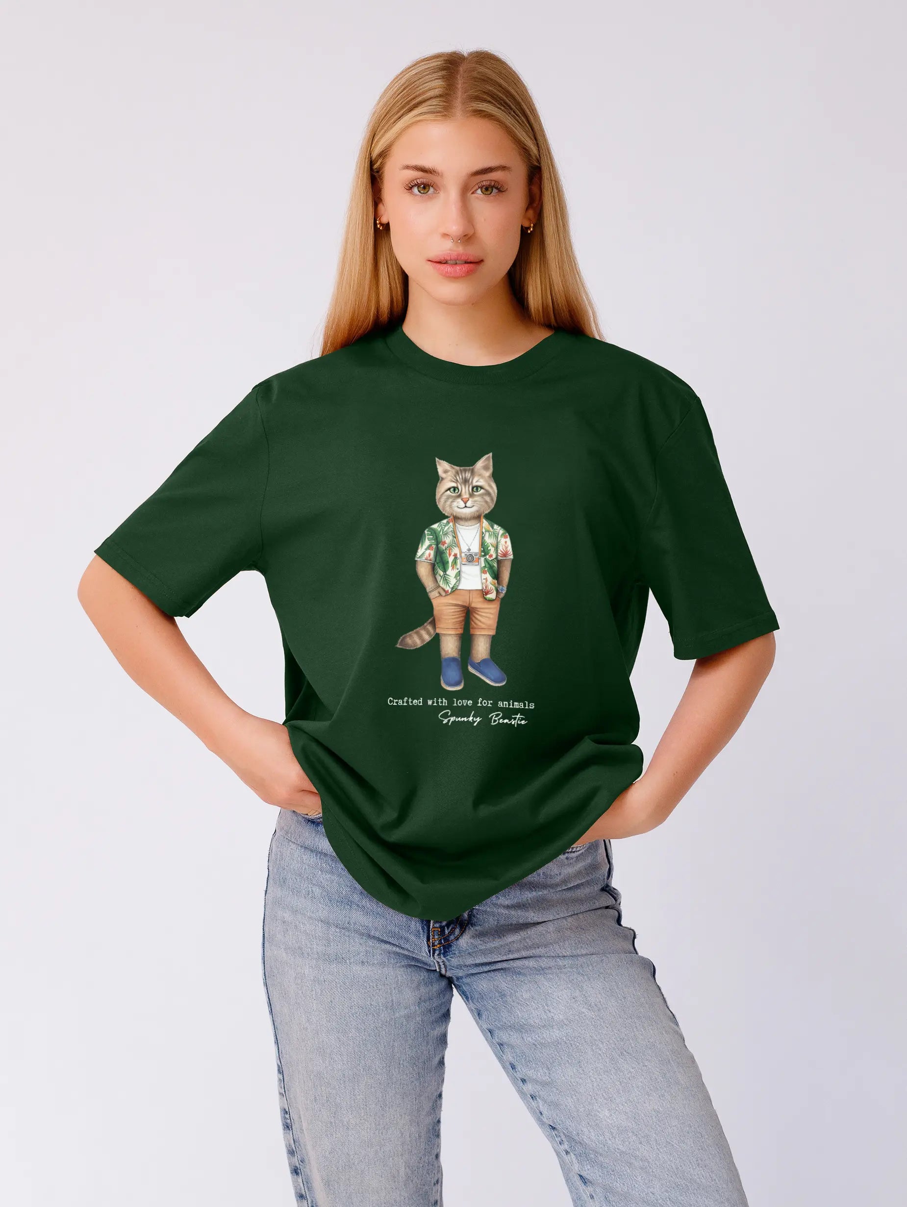 t-shirt z kotem damski