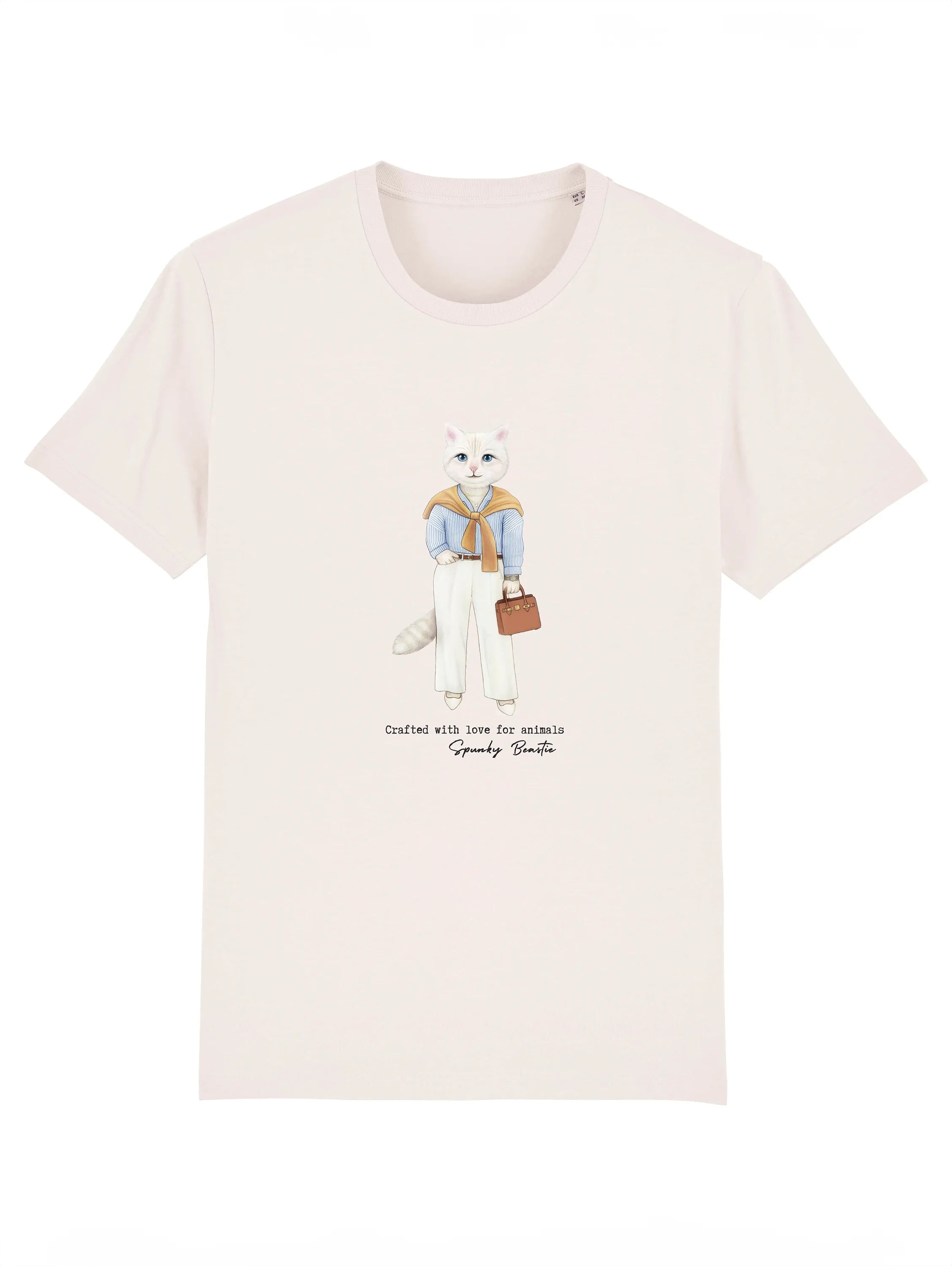damska koszulka t-shirt z kotem celebrity fashion bawełna organiczna